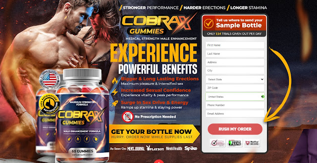 CobraX Gummies Reviews – Male Enhancement Cobra Gummies for Sale! Cost