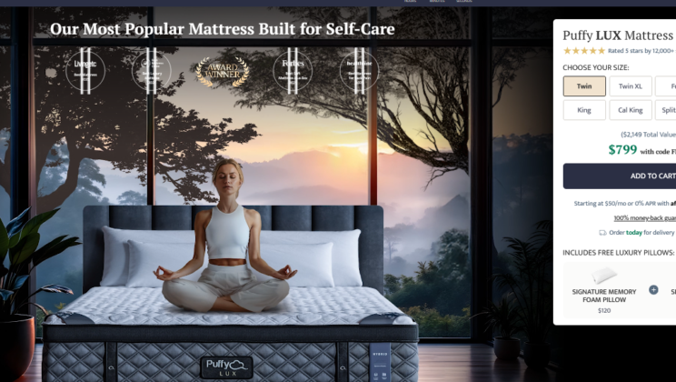 Puffy Mattress Reviews – Best Mattress For Side Sleepers!