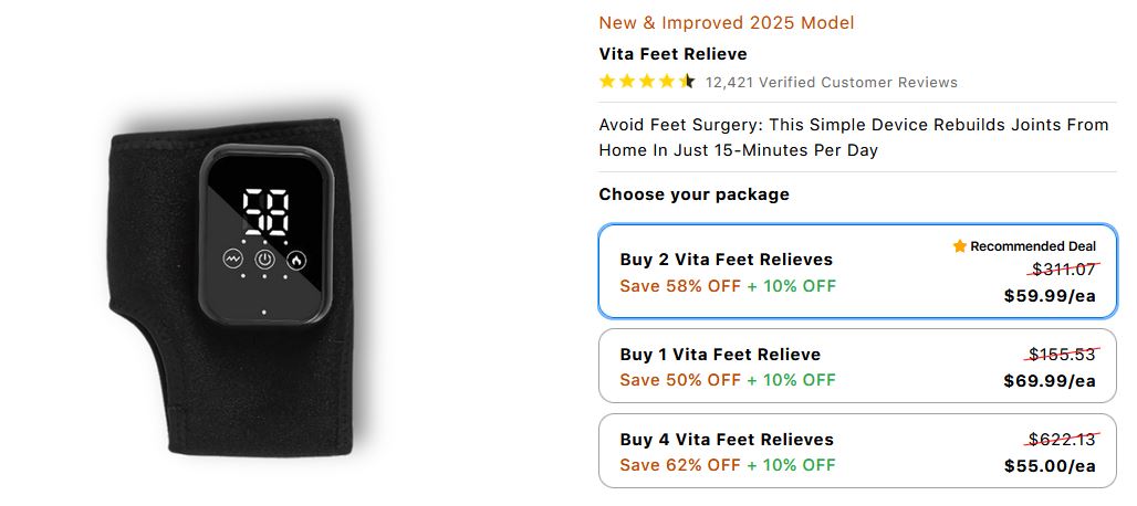 Vita Feet Relieve Price